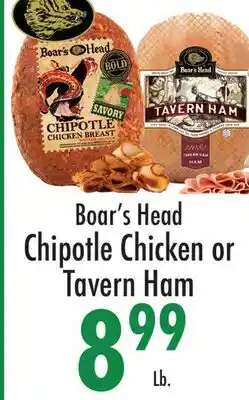 Garden Fresh Market Boar's Head Chipotle Chicken or Tavern Ham offer