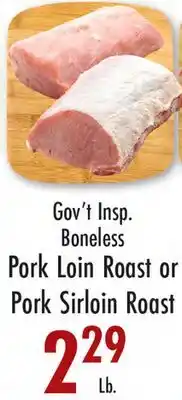 Garden Fresh Market Pork Loin Roast or Pork Sirloin Roast offer