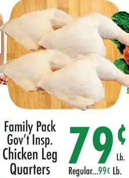 Garden Fresh Market Family Pack Gov't Insp. Chicken Leg Quarters offer