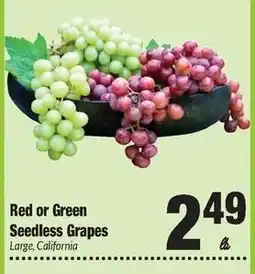 Sentry Red or Green Seedless Grapes offer
