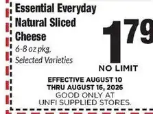 Sentry Essential Everyday Natural Sliced Cheese offer