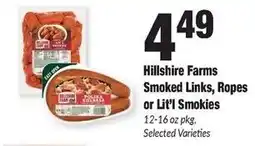 Sentry Hillshire Farms Smoked Links, Ropes or Lit'l Smokies offer