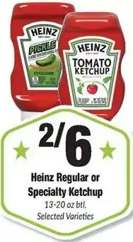 Sentry Heinz Regular or Specialty Ketchup offer