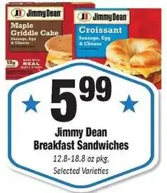 Sentry Jimmy Dean Breakfast Sandwiches offer