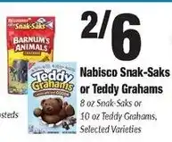 Sentry Nabisco Snak-Saks or Teddy Grahams offer