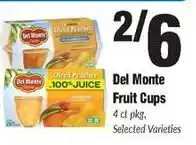 Sentry Del Monte fruit cups offer