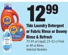 Sentry Tide Laundry Detergent or Fabric Rinse or Downy Rinse & Refresh offer
