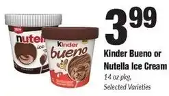 Sentry Kinder Bueno or Nutella Ice Cream offer
