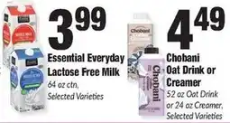 Sentry Chobani Oat Drink or Creamer offer