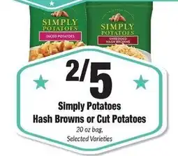 Sentry Simply Potatoes Hash Browns or Cut Potatoes offer