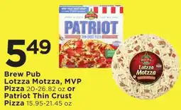 Cub Foods Brew Pub Lotzza Motzza, MVP Pizza or Patriot Thin Crust Pizza offer