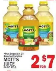 C Town Mott's juice offer