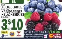 C Town C-town town fresh blueberries, raspberries or blackberries offer
