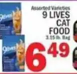 C Town 9 Lives Cat Food offer
