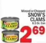 C Town Snow's Clams offer