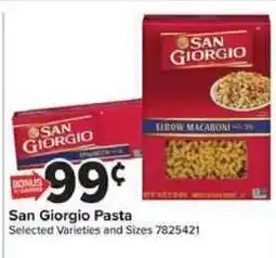 Giant Food San Giorgio Pasta offer