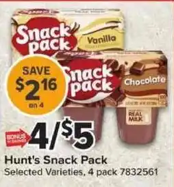 Giant Food Hunt's Snack Pack offer