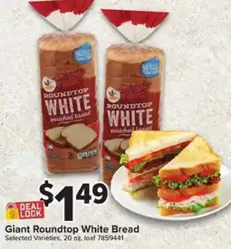 Giant Food Giant Roundtop White Bread offer