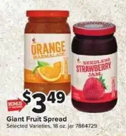 Giant Food Giant Fruit Spread offer