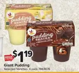 Giant Food Giant Pudding offer