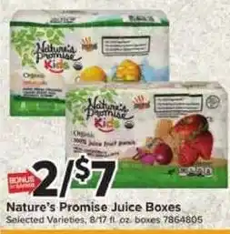 Giant Food Nature's Promise Juice Boxes offer
