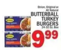 C Town Butterball Turkey Burgers offer