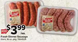 Giant Food Fresh Dinner Sausage offer