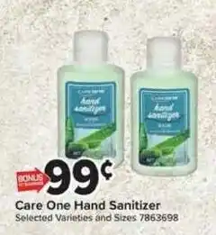 Giant Food Care One Hand Sanitizer offer