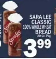 C Town Sara Lee Classic 100% Whole Wheat Bread offer