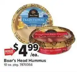 Giant Food Boar's Head Hummus offer