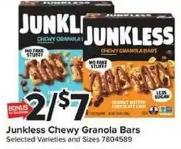 Giant Food Junkless Chewy Granola Bars offer