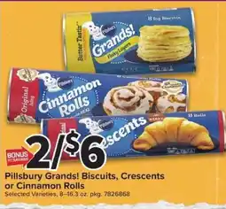 Giant Food Pillsbury Grands! Biscuits, Crescents or Cinnamon Rolls offer