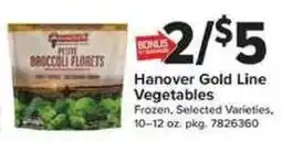 Giant Food Hanover Gold Line Vegetables offer