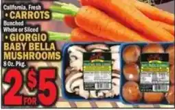 C Town Giorgio Baby Bella Mushrooms and Carrots offer