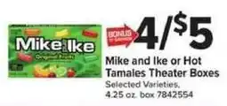 Giant Food Mike and Ike or Hot Tamales Theater Boxes offer