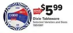 Giant Food Dixie Tableware offer