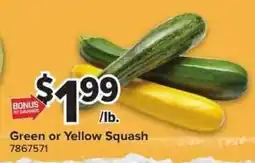 Giant Food Green or Yellow Squash offer
