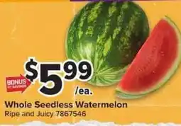 Giant Food Whole Seedless Watermelon offer