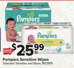 Giant Food Pampers Sensitive Wipes offer