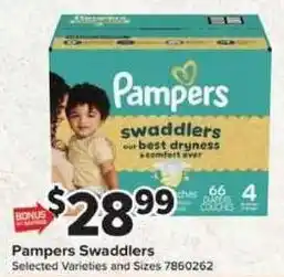 Giant Food Pampers Swaddlers offer