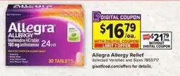Giant Food Allegra Allergy Relief offer