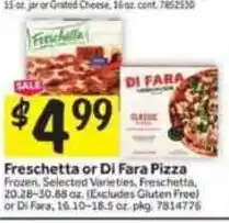Stop&Shop Freschetta or Di Fara Pizza offer