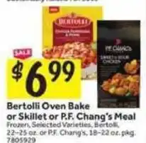 Stop&Shop Bertolli Oven Bake or Skillet or P.F. Chang's Meal offer