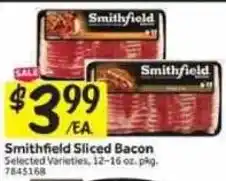 Stop&Shop Smithfield Sliced Bacon offer