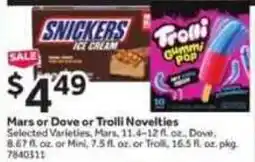 Stop&Shop Mars or Dove or Trolli Novelties offer