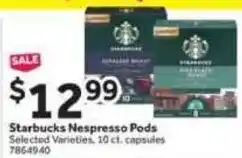 Stop&Shop Starbucks nespresso pods offer