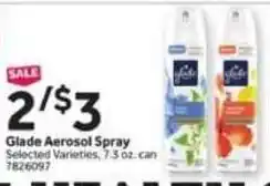 Stop&Shop Glade Aerosol Spray offer