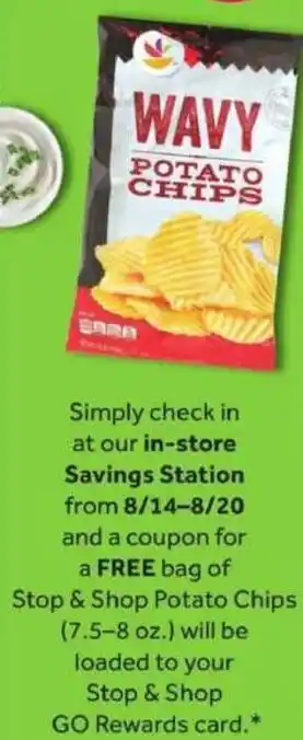 Stop&Shop Stop & Shop potato chips offer
