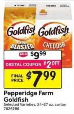 Stop&Shop Pepperidge Farm Goldfish offer