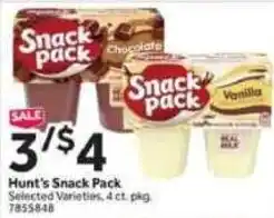Stop&Shop Hunt's Snack Pack offer